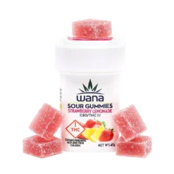 Wana 1:1 Sour Strawberry Lemonade (100mg CBD/100mg THC) Edibles & Drinks