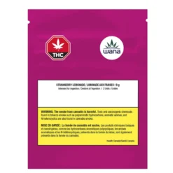Hybrid Strains Wana 1:1 Strawberry Lemonade (10mg CBD/10mg THC) Gummies (2pk)
