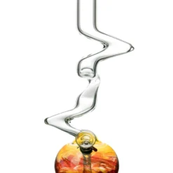 DankStop New Arrivals 12" Raked Zig Zag Bubble Base Bong