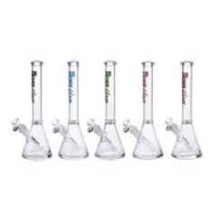 Hoss Glass 14" Beaker With Coloured Logo - Pink Accessories