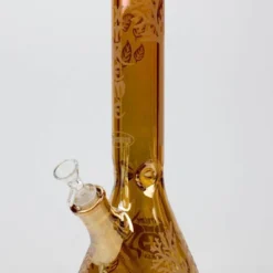 Canna Cabana 14" Glass 7mm Tree Of Life Water Bong - Amber