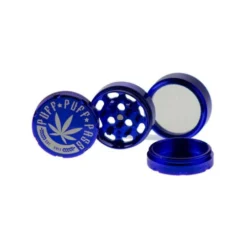 Accessories Puff Puff Pass 3-Piece Grinder - Blue (1.5")