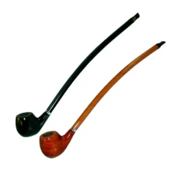Shire Pipes Accessories 15" Curved Pear Style Pipe - Black & Blue Stem