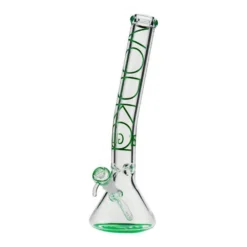 Accessories Vodka Glass 18'' 9mm Bent Neck - Green Glass Bong