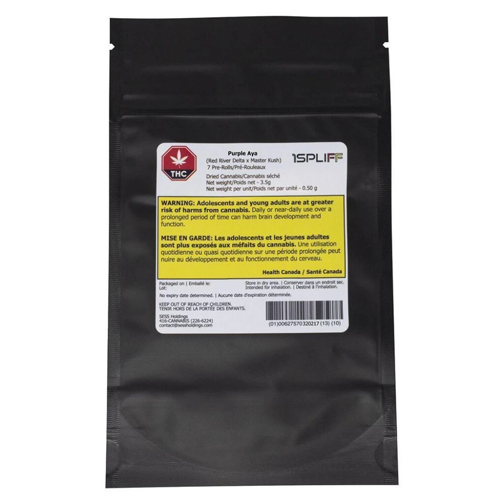 1Spliff Pre-Rolls Purple Ayahuasca PR 7 X 0.5 G 3 1Spliff Pre-Rolls Purple Ayahuasca PR 7 X 0.5 G