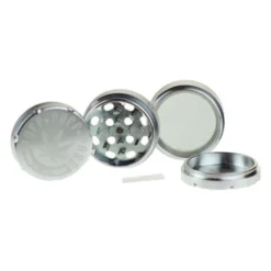 Accessories Puff Puff Pass 3-Piece Grinder - Silver (2")