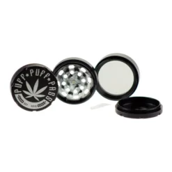 Accessories Puff Puff Pass 3-Piece Grinder - Black (2.2")