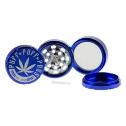 Puff Puff Pass 3-Piece Grinder - Blue (2.2") Accessories