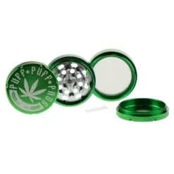 Accessories Puff Puff Pass 3-Piece Grinder - Green (2.2")