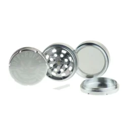 Puff Puff Pass 3-Piece Grinder - Silver (2.2")