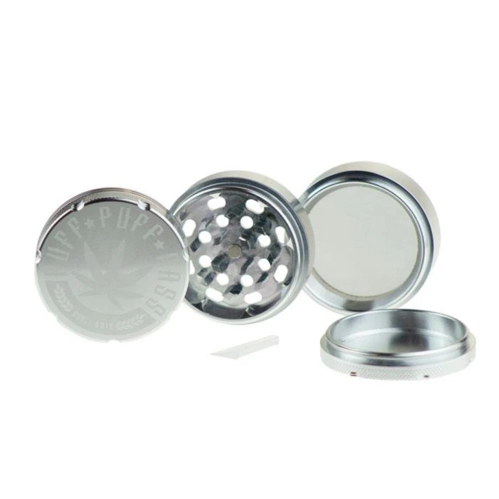 Puff Puff Pass 3-Piece Grinder - Silver (2.2") 3 Puff Puff Pass 3-Piece Grinder - Silver (2.2")