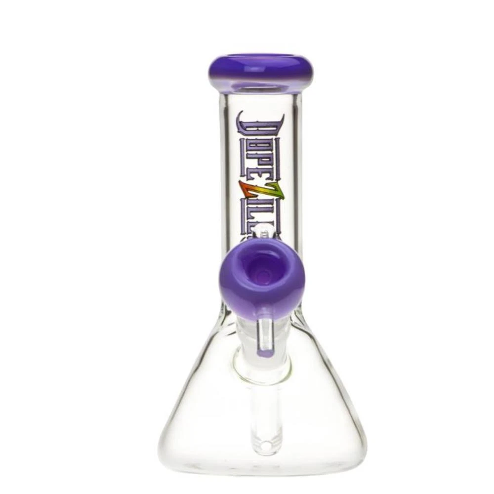 Dopezilla Lil Zilla - Milky Purple Water Pipe (7") Bongs 3 Dopezilla Lil Zilla - Milky Purple Water Pipe (7") Bongs