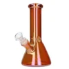 Famous Design 8" Lava Beaker Water Pipe - Orange Fume
