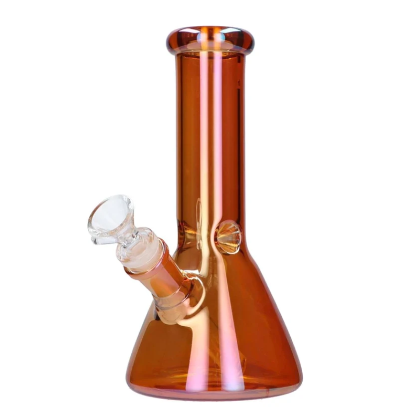 Famous Design 8" Lava Beaker Water Pipe - Orange Fume 3 Famous Design 8" Lava Beaker Water Pipe - Orange Fume