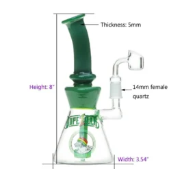 Dopezilla Accessories 8" Minilla W/ Quartz Banger - Milky Teal