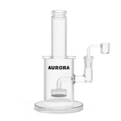 Aurora Straight Tube Water Pipe - Clear (8")