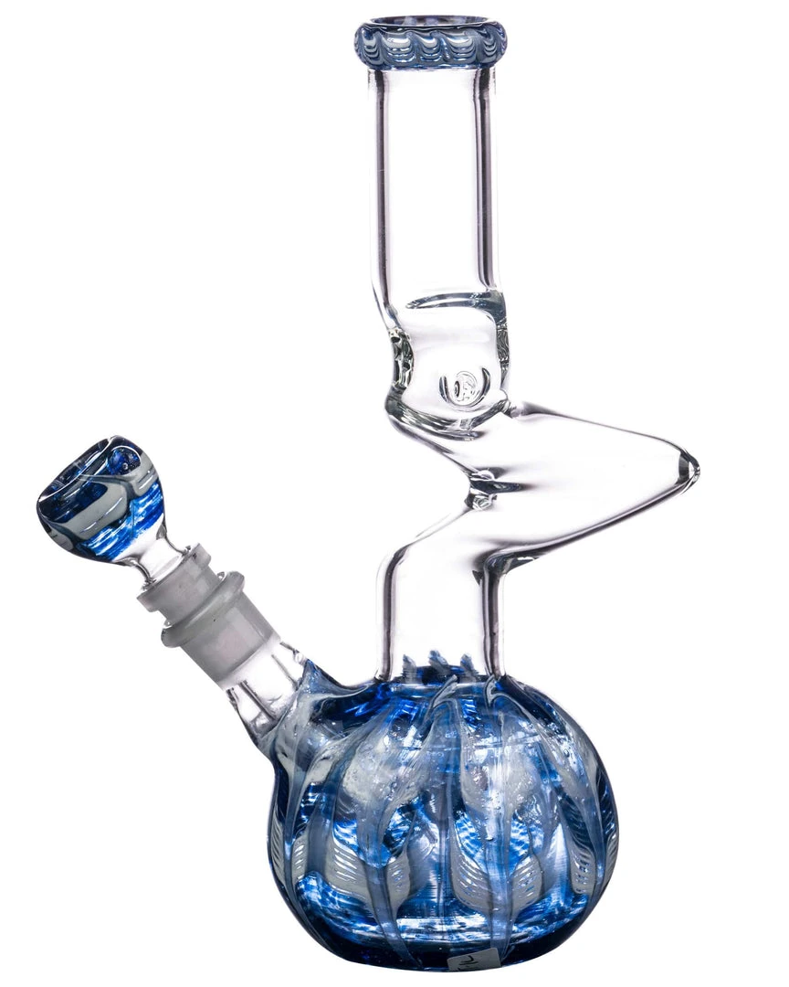 DankStop 9" Raked Zig Zag Bubble Beaker 24 DankStop 9" Raked Zig Zag Bubble Beaker