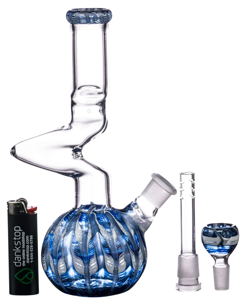 DankStop 9" Raked Zig Zag Bubble Beaker 19 DankStop 9" Raked Zig Zag Bubble Beaker