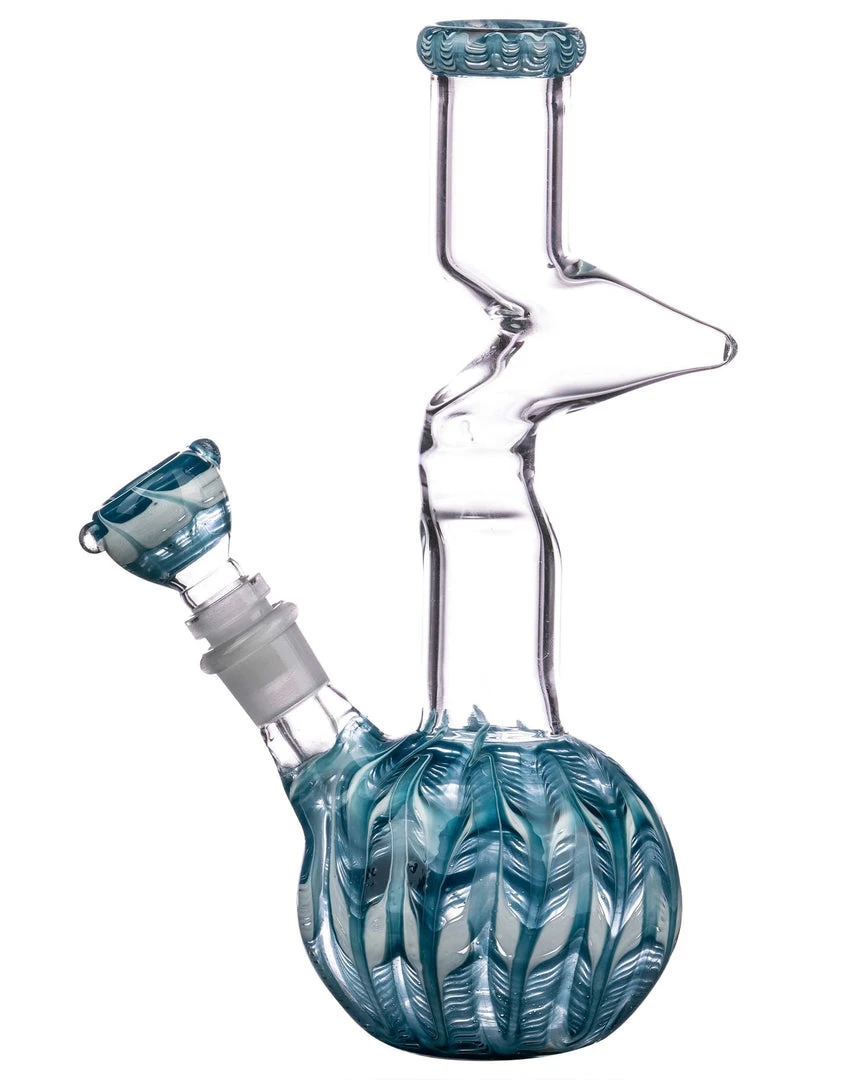 DankStop 9" Raked Zig Zag Bubble Beaker 5 DankStop 9" Raked Zig Zag Bubble Beaker