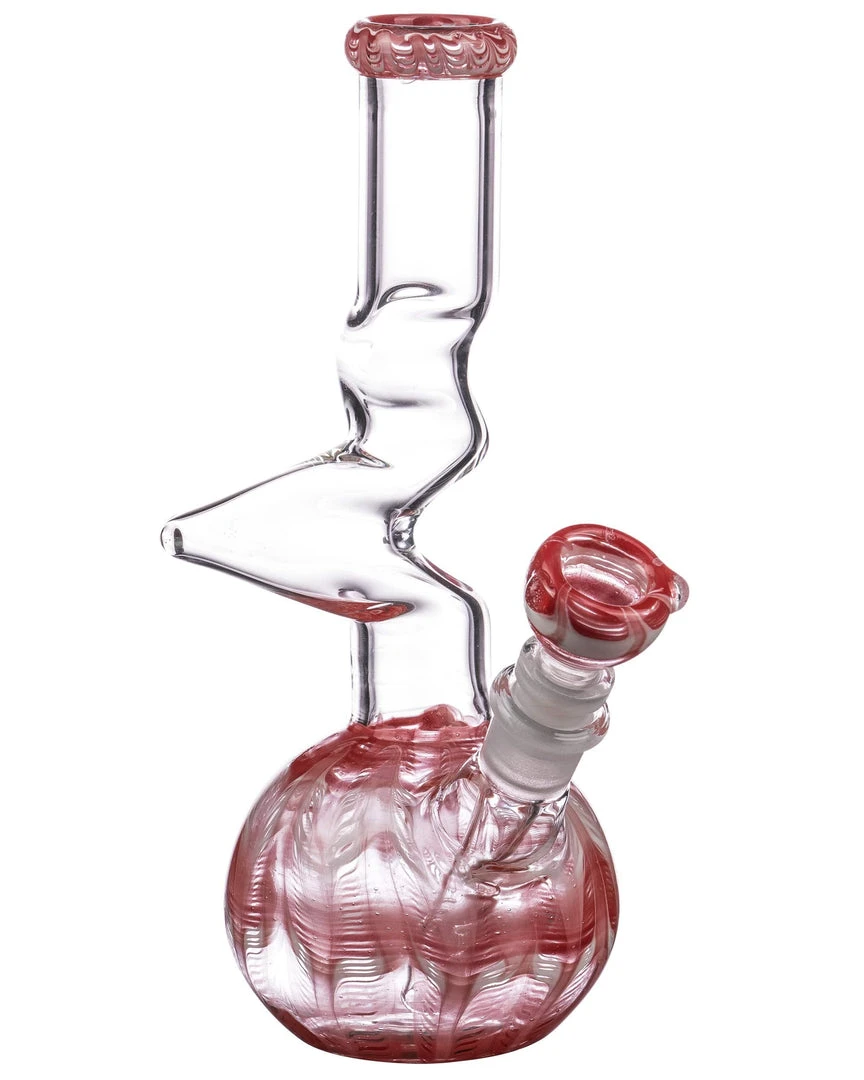 DankStop 9" Raked Zig Zag Bubble Beaker 12 DankStop 9" Raked Zig Zag Bubble Beaker