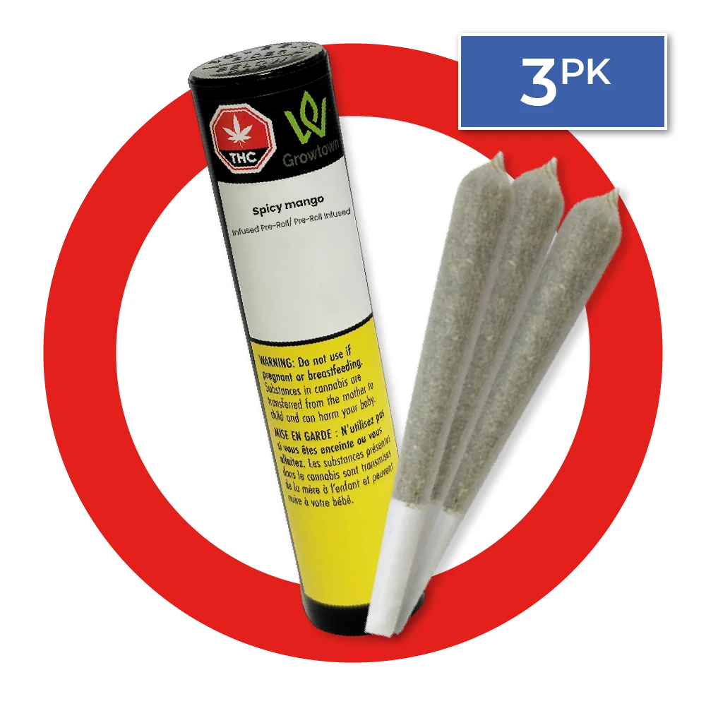 Growtown Pre-Rolls Spicy Mango PR 3 X 0.5 G 4 Growtown Pre-Rolls Spicy Mango PR 3 X 0.5 G