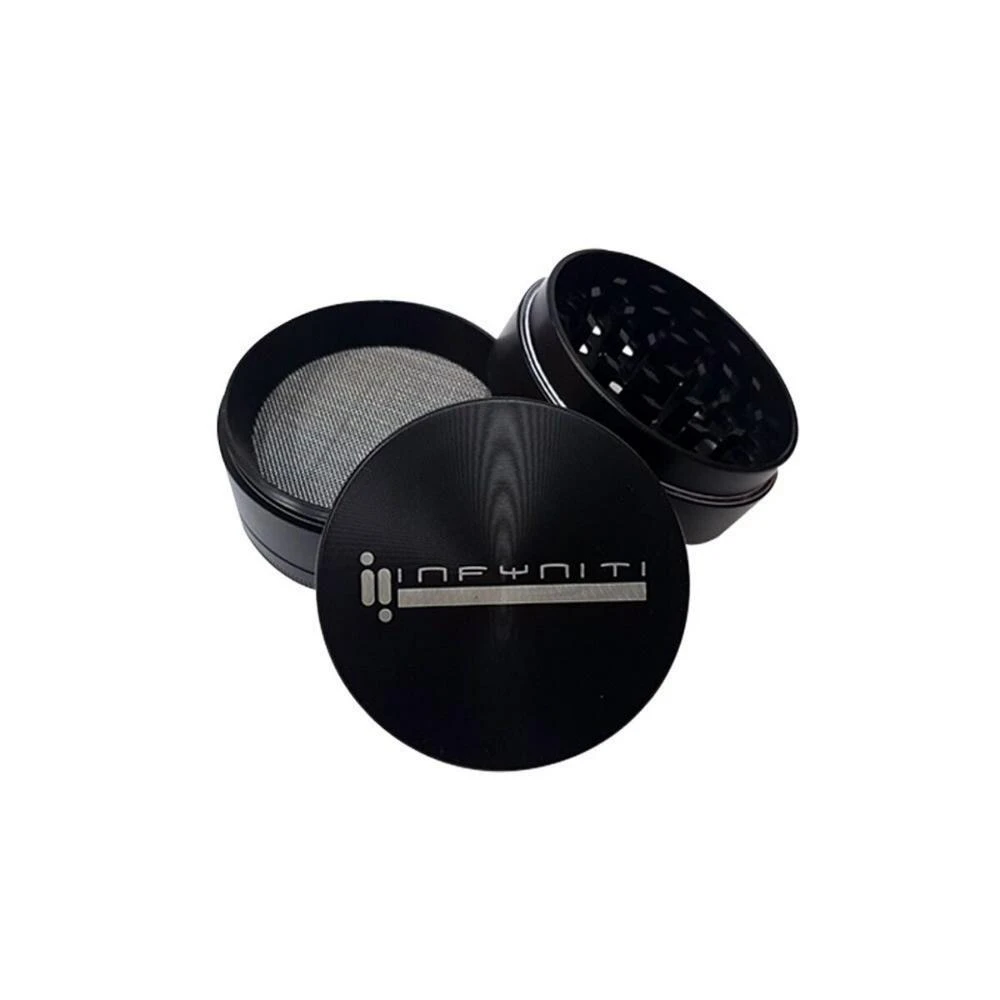 Infyniti Accessories Aluminum Grinder 4-piece - Black 3 Infyniti Accessories Aluminum Grinder 4-piece - Black
