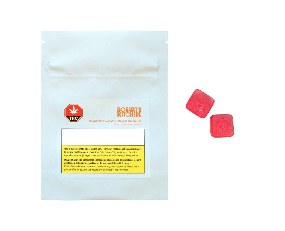 Bogart's Kitchen Strawberry Lemonade Soft Chews Sativa Strains 4 Bogart's Kitchen Strawberry Lemonade Soft Chews Sativa Strains