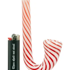 DankStop New Arrivals Candy Cane Sherlock Pipe