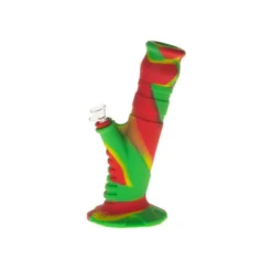 Canna Cabana 10" 2-Piece Silicone Sherlock Herb Pipe - Rasta Bong