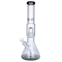 Canna Cabana 15.7" Water Pipe - Transparent Black Bong
