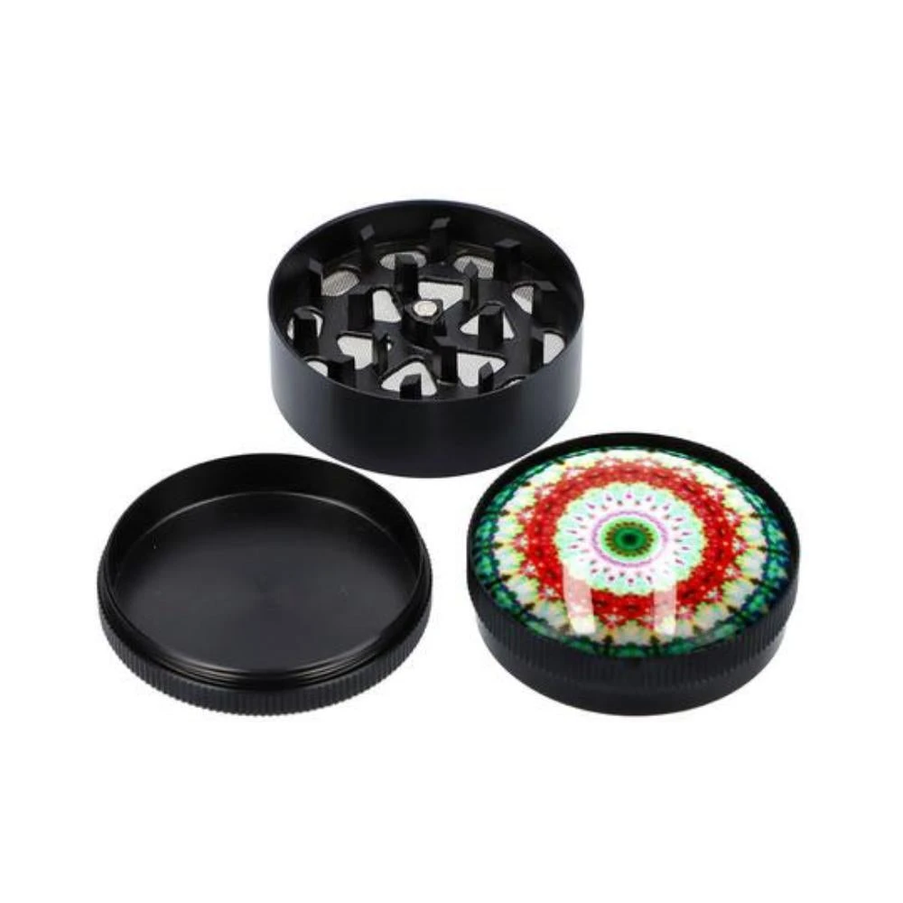 Accessories Canna Cabana 3 Comp Grinder W/Pattern - Assorted 3 Accessories Canna Cabana 3 Comp Grinder W/Pattern - Assorted