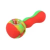 Accessories Canna Cabana 4" Silicone Pipe W/ Glass Bowl & Secret Storage - Rasta Bubbler