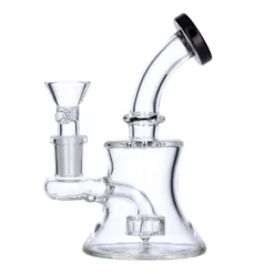 Canna Cabana 5.5" Hourglass Base Water Pipe W/bowl - Black Bong