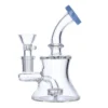 Canna Cabana 5.5" Hourglass Base Water Pipe W/bowl - Milky Blue Bong Accessories 2 Canna Cabana 5.5" Hourglass Base Water Pipe W/bowl - Milky Blue Bong Accessories
