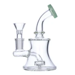 Canna Cabana 5.5" Hourglass Base Water Pipe W/bowl - Milky Teal Bong