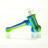 Accessories Canna Cabana 7" Silicone Hammer Pipe W/ Glass Bowl & Secret Storage - Green/Blue