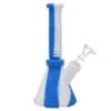 Canna Cabana 8" Silicone Straight Beaker - Blue & White Accessories