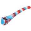 Canna Cabana 9" Silicone Gandalf Hand Pipe W/ Steel Bowl - Red/Blue