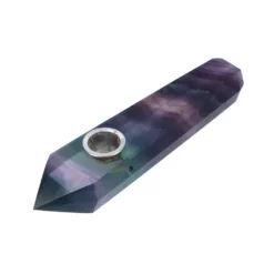 Canna Cabana Crystal Pipe - Rainbow Flouspar