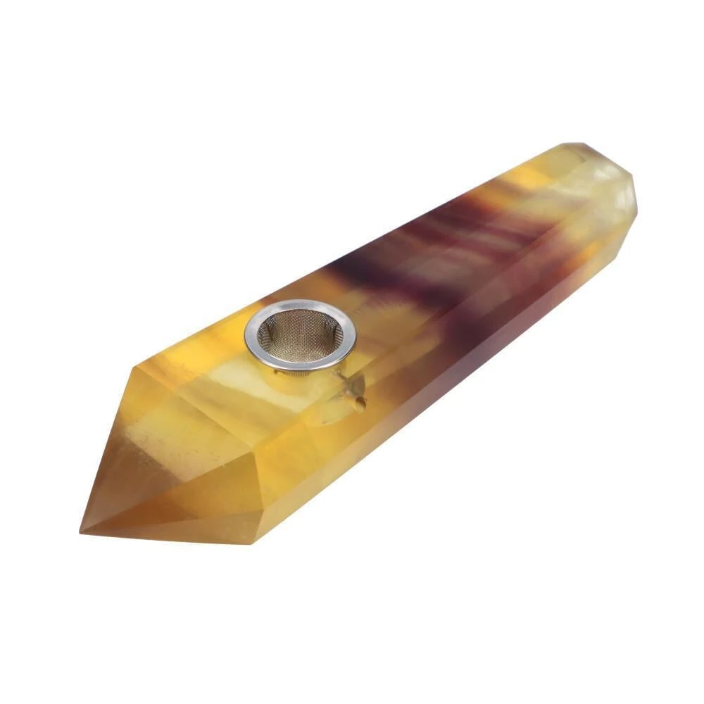 Canna Cabana Crystal Pipe - Wood Grain Accessories 4 Canna Cabana Crystal Pipe - Wood Grain Accessories