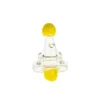 Canna Cabana Glass Directional Carb Cap - Clear W/ Yellow