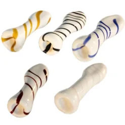 Canna Cabana Glass One Hitter - White W/ Yellow