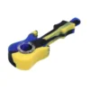 Canna Cabana Silicone Guitar Hand Pipe - Blue/Yellow