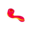 Accessories Canna Cabana Silicone Sherlock Pipe W/ Insert Bowl - Pink/Yellow Bubbler