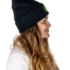 DankStop Cannabis Leaf Knitted Beanie New Arrivals
