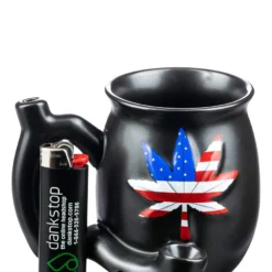 Roast & Toast Cannabis Leaf Pipe Mug