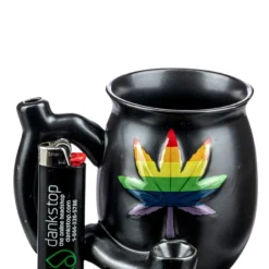 Roast & Toast Cannabis Leaf Pipe Mug