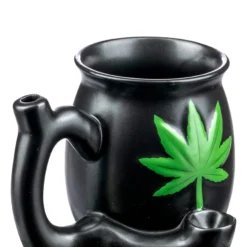 Roast & Toast Cannabis Leaf Pipe Mug