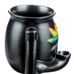 Roast & Toast Cannabis Leaf Pipe Mug