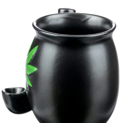 Roast & Toast Cannabis Leaf Pipe Mug